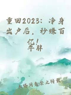 重回2023：净身出户后，秒赚百亿！