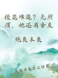 校花难追？无所谓，她还有舍友