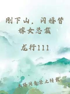 刚下山，闪婚替嫁女总裁